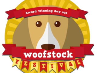 Cute dog, logo for Woofstock