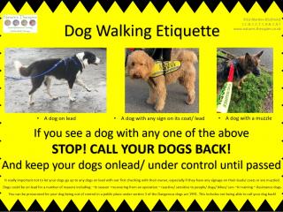 Poster explaining Dog Walking Etiquette