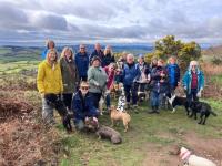 Group of dog walkers at Mutters Moor